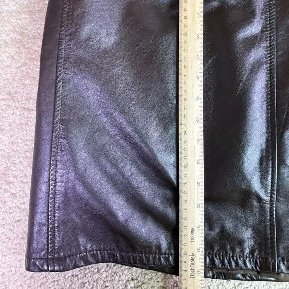 Vtg Cooper Coat Mens 42 L Brown Leather Jacket Removable Faux Fur Lined Made USA - Picture 10 of 10